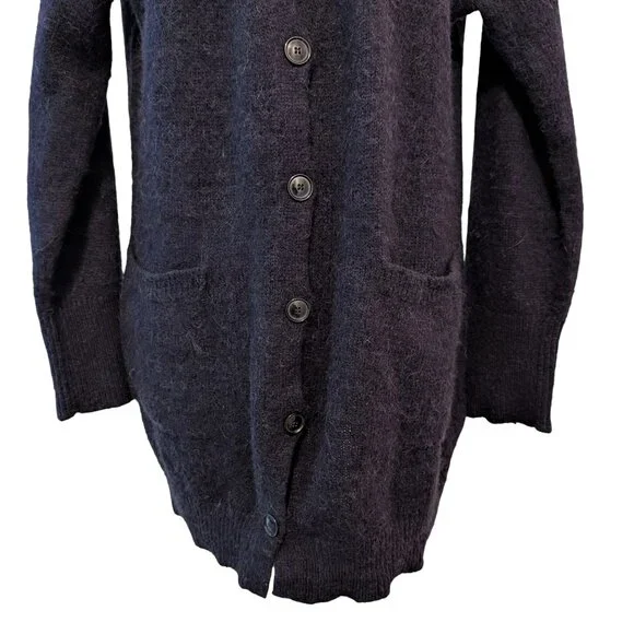 Massimo Dutti Womens Size S Blue Alpaca Wool Cashmere Blend Oversized Cardigan - Picture 5 of 12